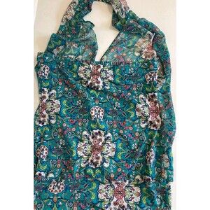 Bisou Bisou Blouse Womens M Mini Dress Floral Sleeveless Boho Summer Festival